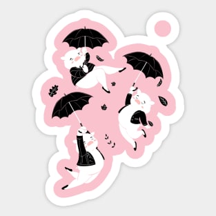 Umbrella pigs Sticker